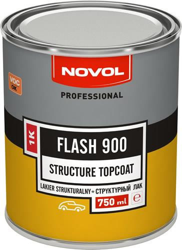 Novol 900 FLASH struktúra festék - fekete 0,75 l (3)