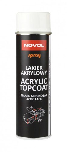 Novol ACRYLIC TOPCOAT fényes fehér spray - 500ml (6)