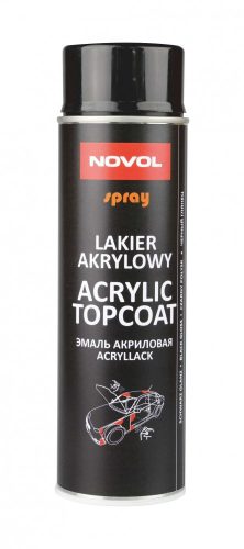 Novol ACRYLIC TOPCOAT fényes fekete spray - 500ml (6)