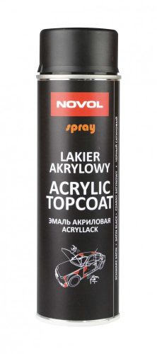 Novol ACRYLIC TOPCOAT selyemfényű fekete spray - 500ml (6)