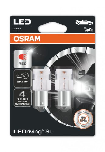 OSRAM LEDriving SL P21W red Off-road 7506DRP-02B 12V 1,4W led izzó