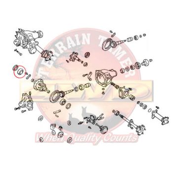   Terrain Tamer Első differenciálmű támcsapágy Id=50Mm Toyota Hilux LN107|111|130|61 RN106|110|130 VZN130 YN130|63 Landcruiser KDN90|95 KZJ90|95 RZJ90|95 VZJ90|95