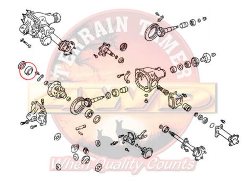 Terrain Tamer Első differenciálmű támcsapágy Id=50Mm Toyota Hilux LN107|111|130|61 RN106|110|130 VZN130 YN130|63 Landcruiser KDN90|95 KZJ90|95 RZJ90|95 VZJ90|95