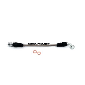   Terrain Tamer Fonott fékcső hátsó bal oldali ABS-el és VSC-vel szerelt modellekhez ( Braided Brake Hose Rear L/H Suits Abs & Vsc) Toyota Landcruiser VDJ 76 78 79 2012->