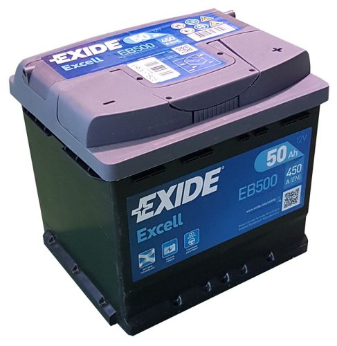 Exide Excell EB500 50Ah/450A akkumulátor - jobb pozitív