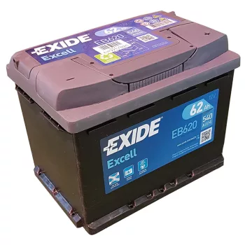 Exide Excell EB620 62Ah/540A akkumulátor - jobb pozitív
