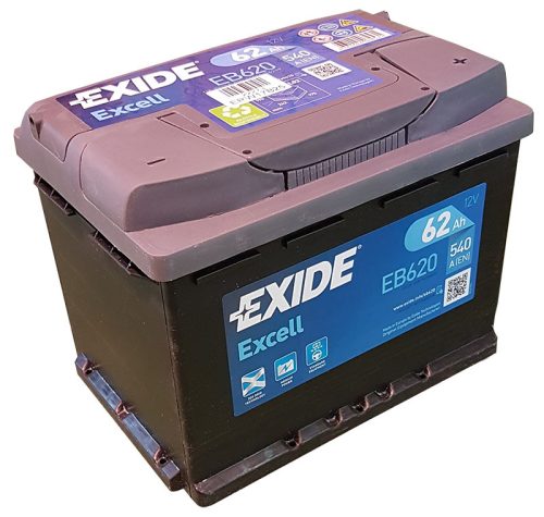 Exide Excell EB620 62Ah/540A akkumulátor - jobb pozitív