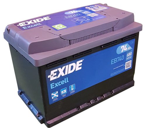 Exide Excell EB740 74Ah/680A akkumulátor - jobb pozitív