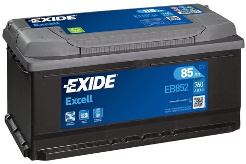 Exide Excell EB852 85Ah/760A akkumulátor - jobb pozitív