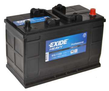 Exide Heavy Pro EG1102 110Ah/750A teherautó akkumulátor,  peremes - jobb pozitív