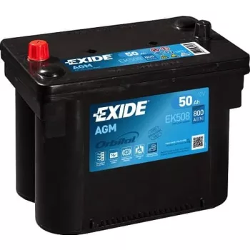   Exide AGM EK508 50Ah/800A spiralcellás Start-Stop akkumulátor - közép
