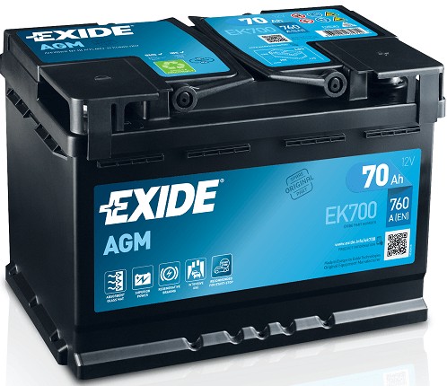 Exide AGM EK700 70Ah/760A Start-Stop akkumulátor - jobb pozitív