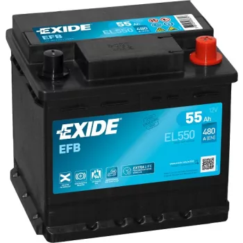  Exide EFB EL550 55Ah/480A Start-Stop akkumulátor - jobb pozitív
