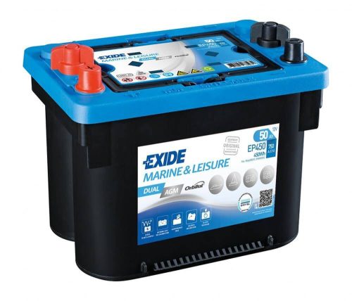 Exide Maxxima EP450 50Ah/750A Start Stop akkumulátor - bal pozitív, közép