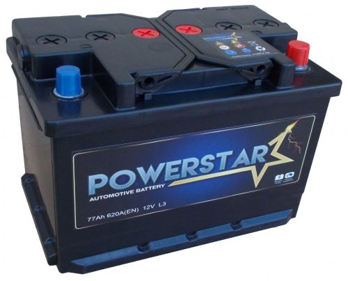 Powerstar 77Ah/620A akkumulátor - jobb pozitív