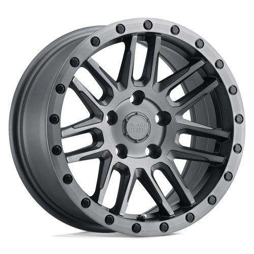 Alumínium felni 17x8 ET30 5x120 Matte Brushed Gunmetal W/ Black Bolts Arches Black Rhino