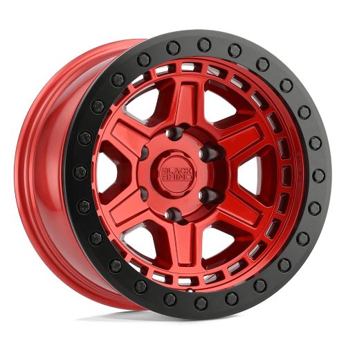 Alumínium felni 17x9 ET0 5x127 Candy RED W/ Black Ring & Bolts Reno Black Rhino