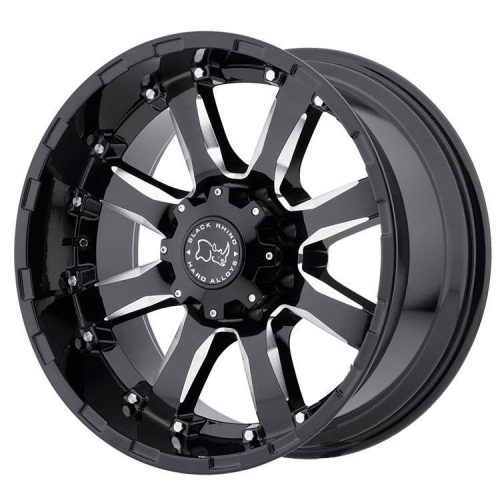 Alumínium felni 20x9 ET12 6x139,7 Gloss Black Milled Sierra Black Rhino