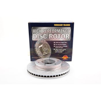   Terrain Tamer Féktárcsa fúrt és mart hűtött első TT (T/T Slotted & Drilled Rotor Front) Ford Ranger PX 2011-> Mazda BT50 2011-2020