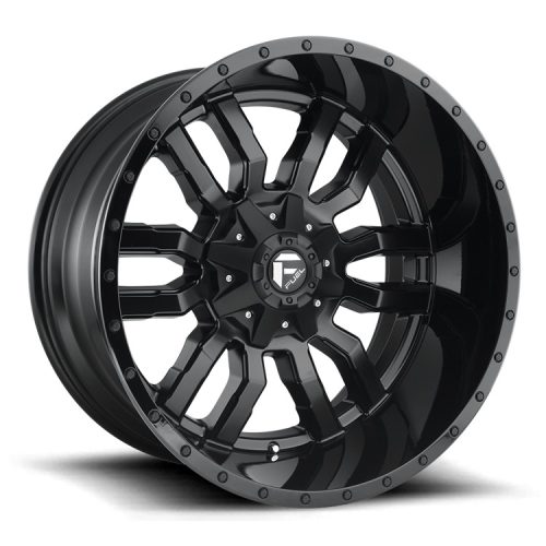 Alumínium felni 17x8 ET35 5x120 D596 Sledge Matte Black Gloss Black LIP Fuel