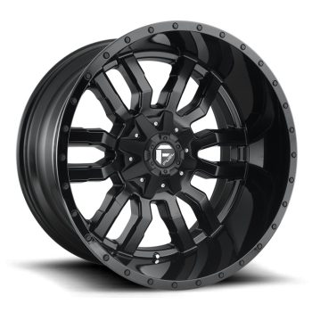   Alumínium felni 20x9 ET20 6x135/6x139,7 D596 Sledge Matte Black Gloss Black LIP Fuel