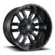 Alumínium felni 22x10 ET-18 6x135/6x139,7 D596 Sledge Matte Black Gloss Black LIP Fuel