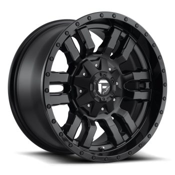   Alumínium felni 22x9.5 ET19 6x135/6x139.7 D596 Sledge Matte Black Gloss Black LIP Fuel