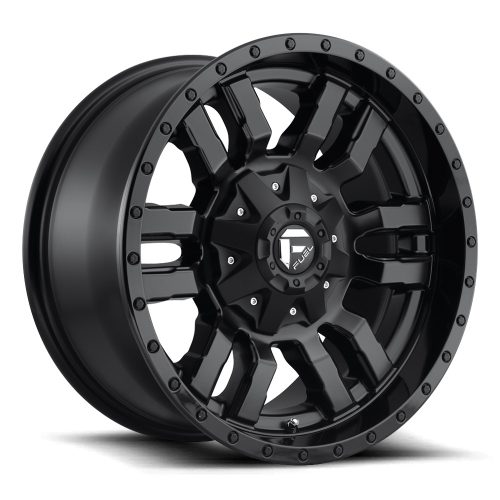 Alumínium felni 22x9.5 ET19 6x135/6x139.7 D596 Sledge Matte Black Gloss Black LIP Fuel