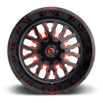   Alumínium felni 22x10 ET-19 6x135/6x139,7 D612 Stroke Gloss Black/Red Tinted Clear Fuel