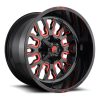   Alumínium felni 22x10 ET-19 6x135/6x139,7 D612 Stroke Gloss Black/Red Tinted Clear Fuel