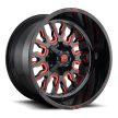 Alumínium felni 22x10 ET-19 6x135/6x139,7 D612 Stroke Gloss Black/Red Tinted Clear Fuel