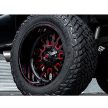 Alumínium felni 22x10 ET-19 6x135/6x139,7 D612 Stroke Gloss Black/Red Tinted Clear Fuel