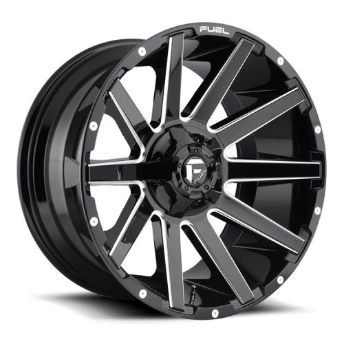 Alumínium felni 20x10 ET-18 5x139.7/5x150 D615 Contra Gloss Black Milled Fuel