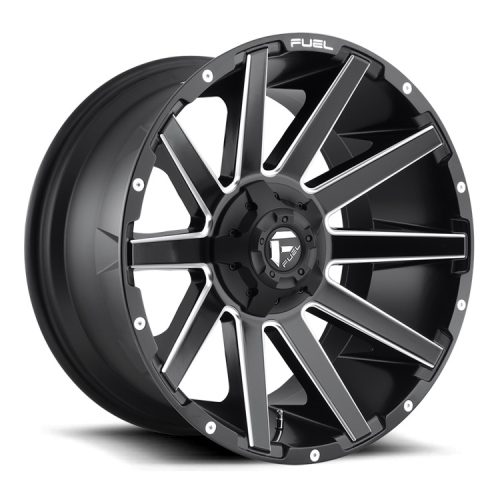 Alumínium felni 18x9 ET-12 6x139,7/6x135 D616 Contra Matte Black Milled Fuel