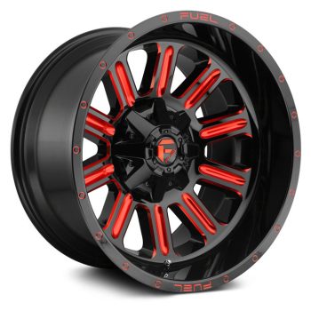   Alumínium felni 20x9 ET20 5x127/5x139.7 D621 Hardline Gloss Black Red Tinted Clear Fuel