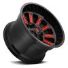   Alumínium felni 20x9 ET20 5x127/5x139.7 D621 Hardline Gloss Black Red Tinted Clear Fuel
