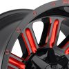   Alumínium felni 20x9 ET20 5x127/5x139.7 D621 Hardline Gloss Black Red Tinted Clear Fuel