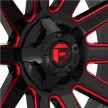 Alumínium felni 20x9 ET1 5x127/5x114.3 D643 Contra Gloss Black/Red Tinted Clear Accents Fuel