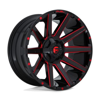  Alumínium felni 20x9 ET2 6x135/6x139.7 D643 Contra Gloss Black RED Tinted Clear Fuel
