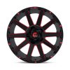   Alumínium felni 20x9 ET2 6x135/6x139.7 D643 Contra Gloss Black RED Tinted Clear Fuel