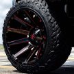 Alumínium felni 22x10 ET-19 6x139,7/6x135 D643 Contra Gloss Black/Candy Red Fuel