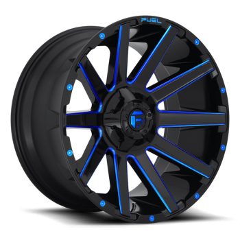  Alumínium felni 22x10 ET-19 6x135/6x139,7 D644 Contra Gloss Black/Blue Tinted Clear Fuel