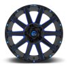   Alumínium felni 22x10 ET-19 6x135/6x139,7 D644 Contra Gloss Black/Blue Tinted Clear Fuel