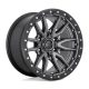 Alumínium felni 17x9 ET-12 6x139,7 D680 Rebel Matte GUN Metal Black Bead Ring Fuel