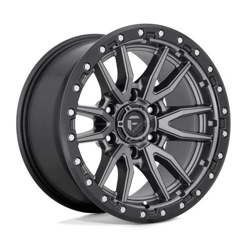 Alumínium felni 17x9 ET1 6x135 D680 Rebel Matte GUN Metal Black Bead Ring Fuel