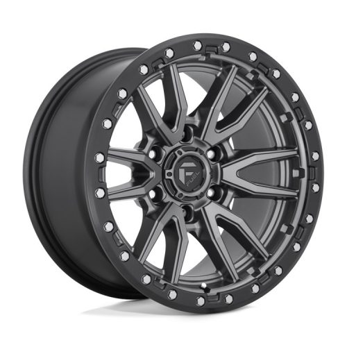 Alumínium felni 18x9 ET1 5x150 D680 Rebel Matte GUN Metal Black Bead Ring Fuel