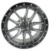   Alumínium felni 20x9 ET20 5x127 D680 Rebel 5 Anthracite Gun Metal/Black Ring Fuel