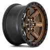   Alumínium felni 17x9 ET1 6x139,7 D699 Kicker 6 Matte Bronze Black Bead Ring Fuel