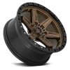   Alumínium felni 17x9 ET1 6x139,7 D699 Kicker 6 Matte Bronze Black Bead Ring Fuel