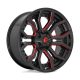 Alumínium felni 20x9 ET1 6x135/6x139,7 D712 Rage Gloss Black RED Tinted Clear Fuel